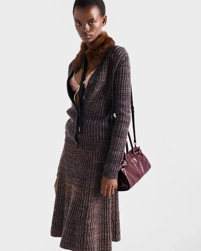 Bolso de mano mediano Bonnie de Prada Bolso de mano mediano Bonnie de Prada