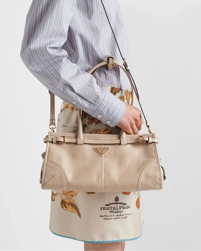 Bolso de mano mediano Bonnie de Prada Bolso de mano mediano Bonnie de Prada