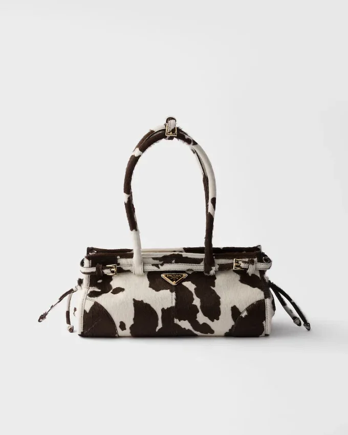 Bolso de mano mediano de cuero estampado Prada Bonnie Bolso de mano mediano de cuero estampado Prada Bonnie