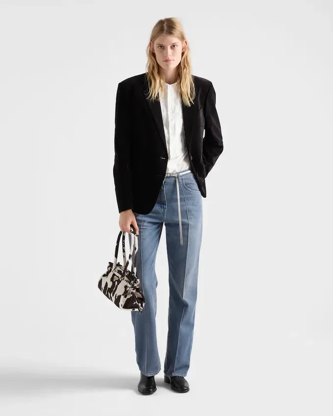 Bolso de mano mediano de cuero estampado Prada Bonnie Bolso de mano mediano de cuero estampado Prada Bonnie