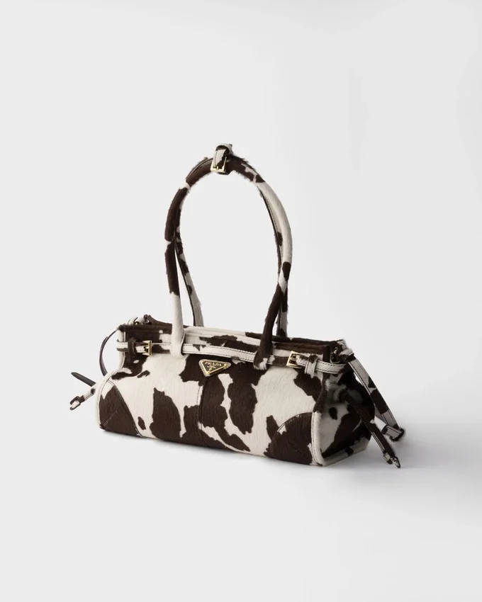 Bolso de mano mediano de cuero estampado Prada Bonnie Bolso de mano mediano de cuero estampado Prada Bonnie