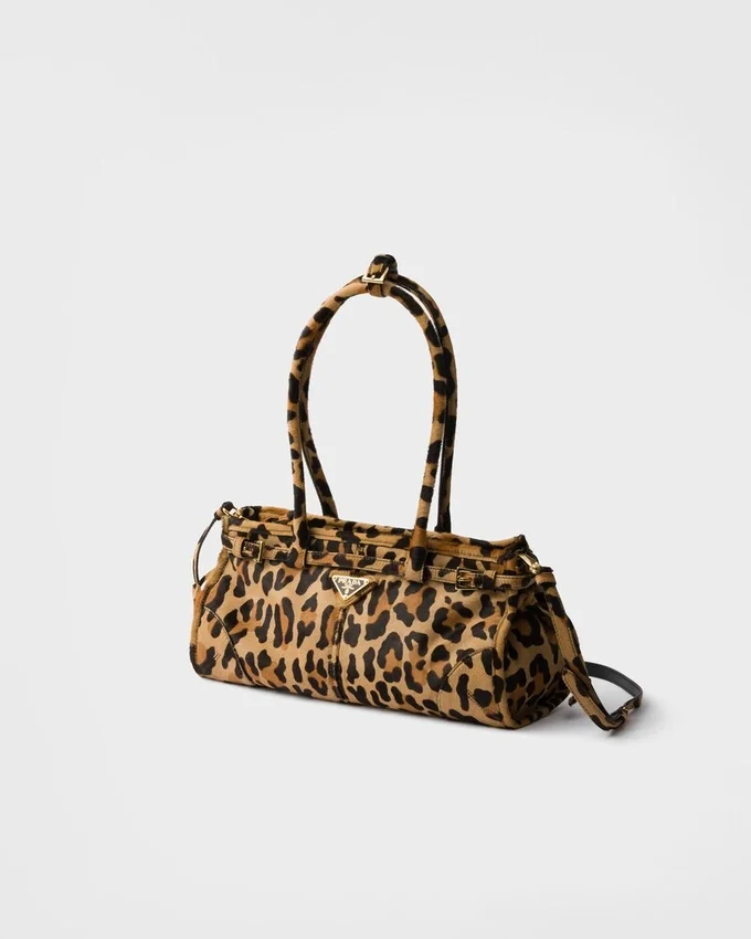 Bolso de mano mediano de cuero estampado Prada Bonnie Bolso de mano mediano de cuero estampado Prada Bonnie