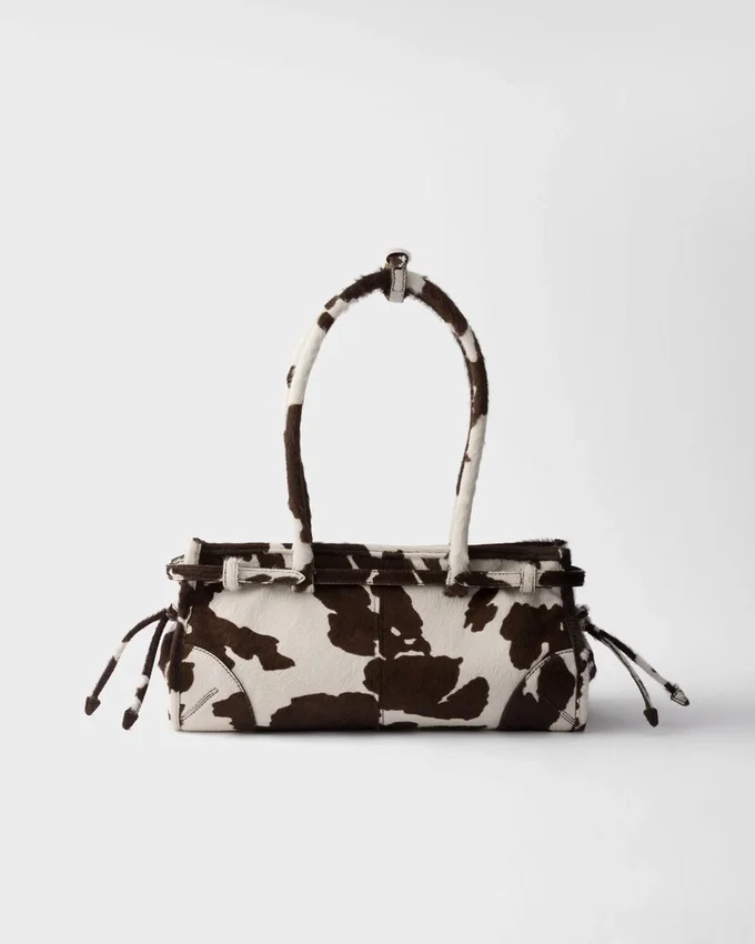 Bolso de mano mediano de cuero estampado Prada Bonnie Bolso de mano mediano de cuero estampado Prada Bonnie