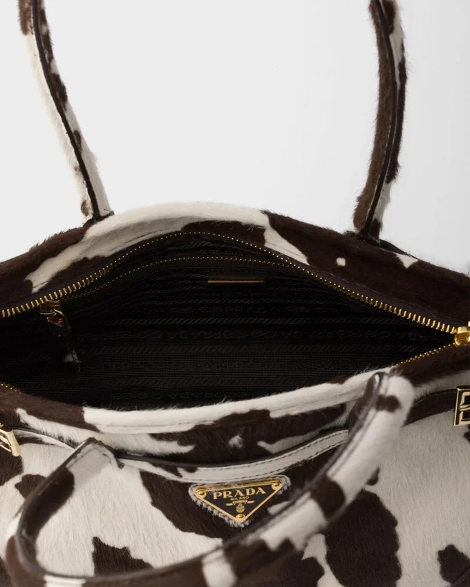 Bolso de mano mediano de cuero estampado Prada Bonnie Bolso de mano mediano de cuero estampado Prada Bonnie