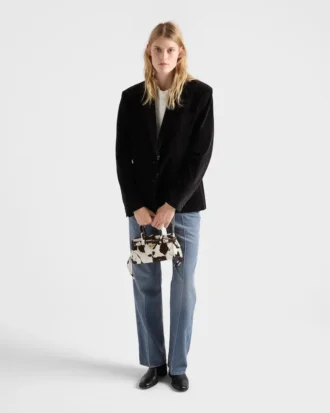 Bolso de mano Prada Bonnie Mini de piel estampada