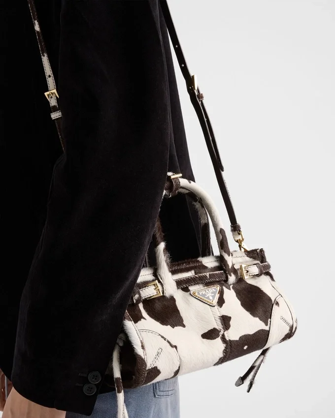 Bolso de mano Prada Bonnie Mini de piel estampada Bolso de mano Prada Bonnie Mini de piel estampada