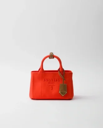 Bolso de mano Prada Jardiniare Mini de lona de algodón