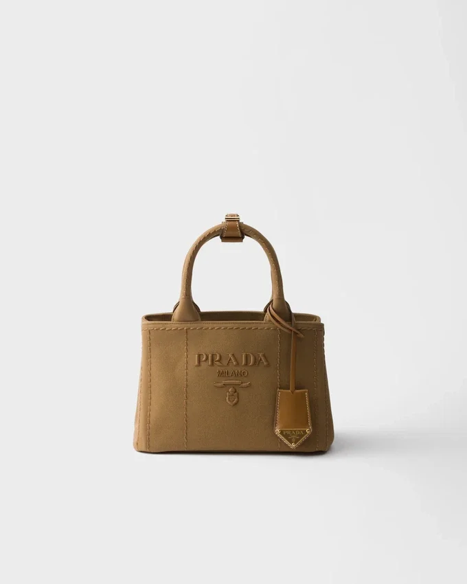 Bolso de mano Prada Jardiniare Mini de lona de algodón Bolso de mano Prada Jardiniare Mini de lona de algodón