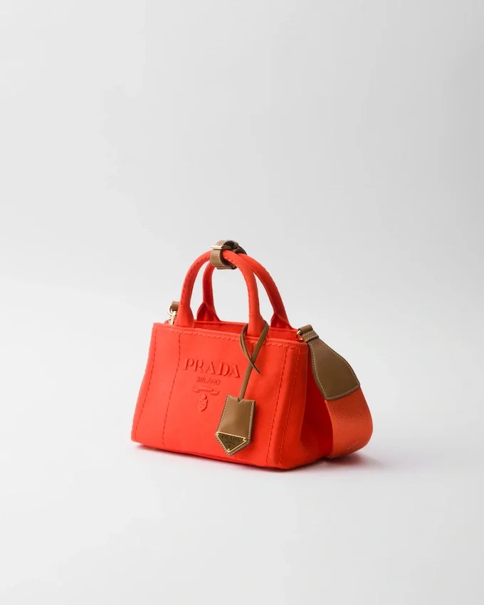Bolso de mano Prada Jardiniare Mini de lona de algodón Bolso de mano Prada Jardiniare Mini de lona de algodón