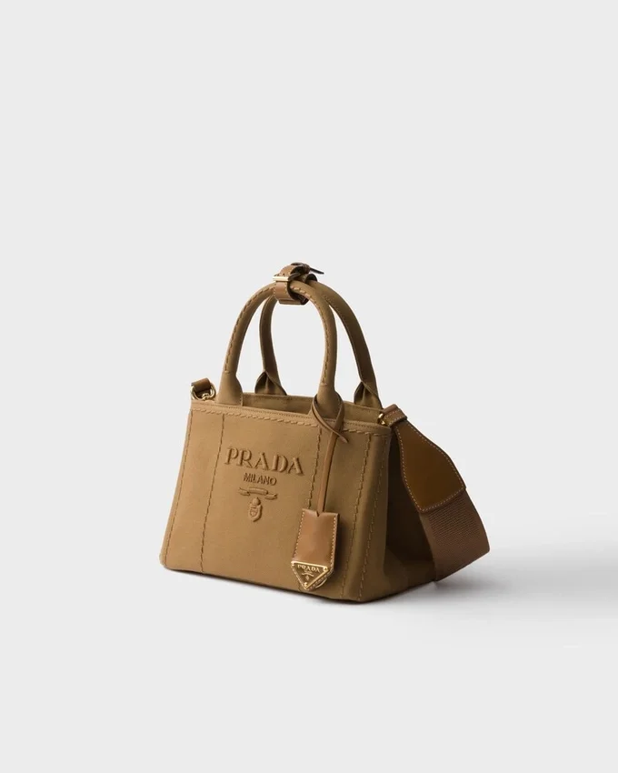 Bolso de mano Prada Jardiniare Mini de lona de algodón Bolso de mano Prada Jardiniare Mini de lona de algodón