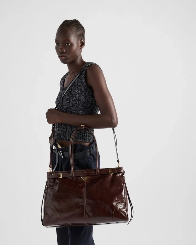 Bolso de piel extragrande Prada Bonnie Bolso de piel extragrande Prada Bonnie