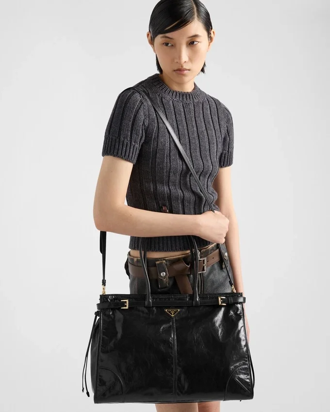 Bolso de piel extragrande Prada Bonnie Bolso de piel extragrande Prada Bonnie
