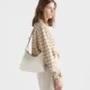 Bolso de piel Prada Fold mediano Bolso de piel Prada Fold mediano
