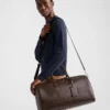 Bolso de viaje de piel Saffiano Bolso de viaje de piel Saffiano