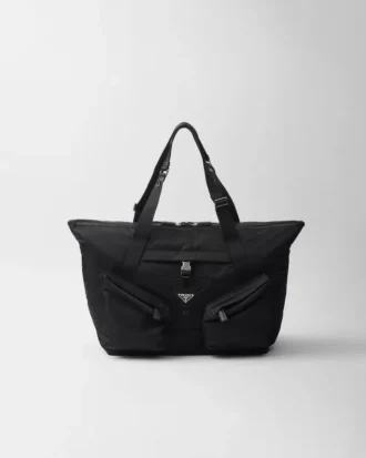 Bolso de viaje de Re-Nylon y cuero