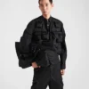 Bolso de viaje de Re-Nylon y cuero Bolso de viaje de Re-Nylon y cuero