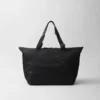 Bolso de viaje de Re-Nylon y cuero Bolso de viaje de Re-Nylon y cuero