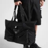 Bolso de viaje de Re-Nylon y cuero Bolso de viaje de Re-Nylon y cuero