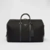 Bolso de viaje de Re-Nylon y piel Saffiano Bolso de viaje de Re-Nylon y piel Saffiano