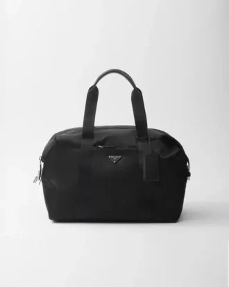 Bolso de viaje de Re-Nylon y piel Saffiano