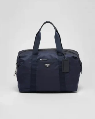 Bolso de viaje de Re-Nylon y piel Saffiano