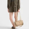 Bolso de viaje grande de Re-Nylon y piel Saffiano Bolso de viaje grande de Re-Nylon y piel Saffiano