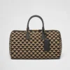 Bolso de viaje mediano de tela bordada con el símbolo de Prada Bolso de viaje mediano de tela bordada con el símbolo de Prada