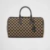 Bolso de viaje mediano de tela bordada con el símbolo de Prada Bolso de viaje mediano de tela bordada con el símbolo de Prada