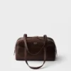 Bolso grande con asa superior de cuero envejecido de Prada Bolso grande con asa superior de cuero envejecido de Prada