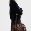 Bolso grande de asas con piel lavada Bolso grande de asas con piel lavada