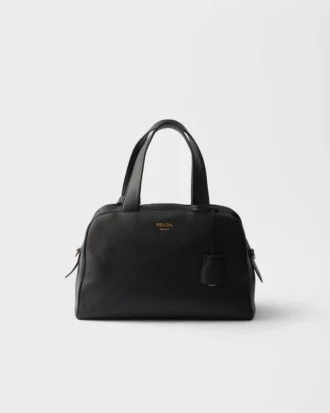 Bolso grande de cuero con asa superior