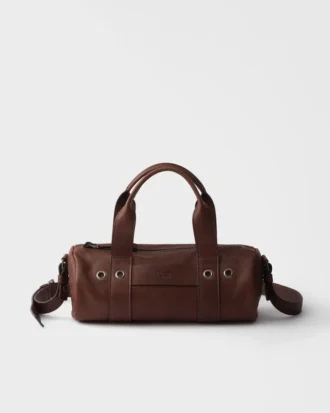 Bolso grande de cuero con asa superior Prada Route