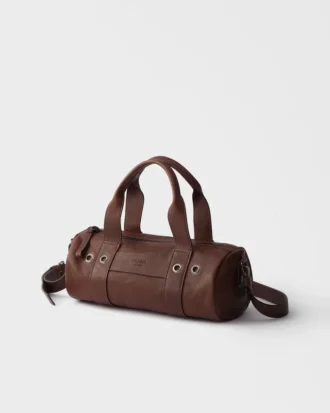 Bolso grande de cuero con asa superior Prada Route