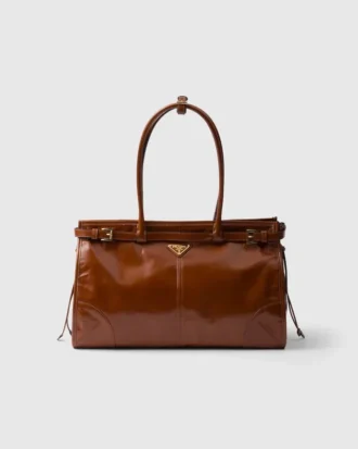 Bolso grande de cuero Prada Bonnie