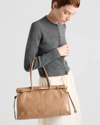 Bolso grande de cuero Prada Bonnie
