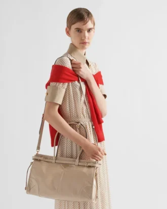 Bolso grande de cuero Prada Bonnie