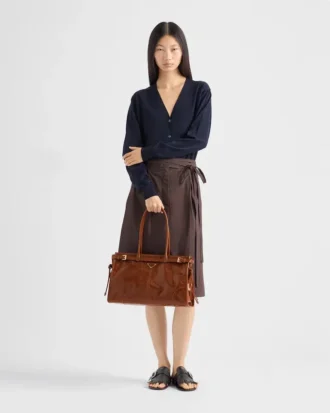 Bolso grande de cuero Prada Bonnie