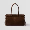 Bolso grande de gamuza Bonnie de Prada Bolso grande de gamuza Bonnie de Prada