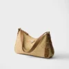 Bolso grande de ganchillo y cuero Prada Aimae Bolso grande de ganchillo y cuero Prada Aimae