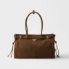 Bolso grande de piel de nubuck Bonnie de Prada Bolso grande de piel de nubuck Bonnie de Prada