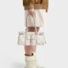 Bolso mediano de lino estampado y cuero Bonnie de Prada Bolso mediano de lino estampado y cuero Bonnie de Prada