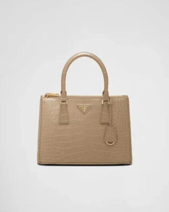 Bolso mediano de piel de cocodrilo Prada Galleria