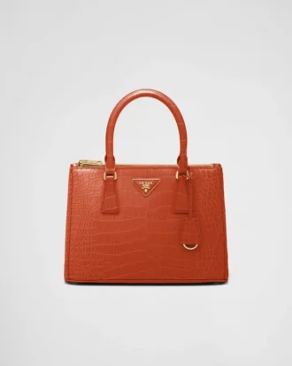 Bolso mediano de piel de cocodrilo Prada Galleria