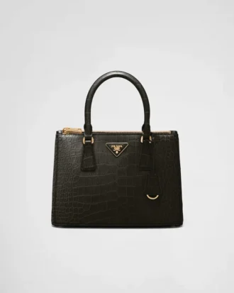 Bolso mediano de piel de cocodrilo Prada Galleria