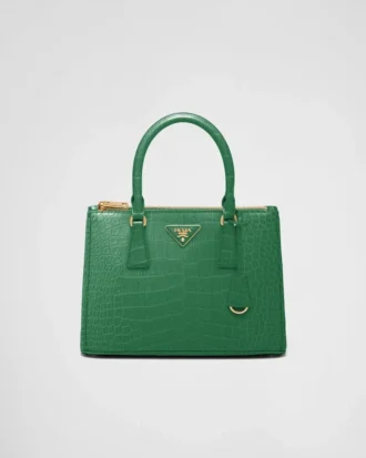 Bolso mediano de piel de cocodrilo Prada Galleria