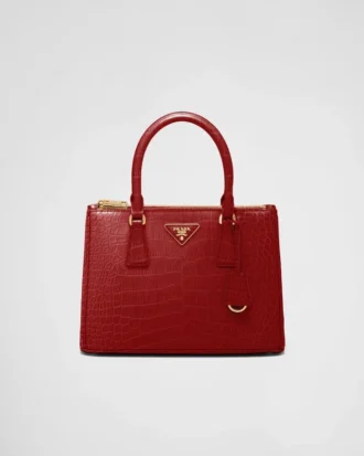 Bolso mediano de piel de cocodrilo Prada Galleria