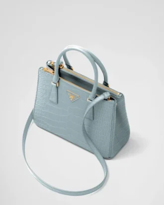 Bolso mediano de piel de cocodrilo Prada Galleria
