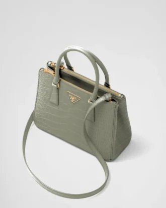 Bolso mediano de piel de cocodrilo Prada Galleria