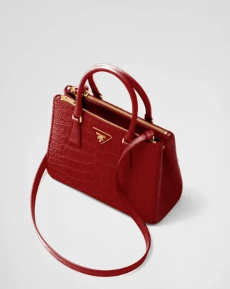 Bolso mediano de piel de cocodrilo Prada Galleria
