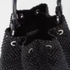 Bolso mini de satén con cristales Bolso mini de satén con cristales